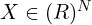 X\in\mathbb(R)^N